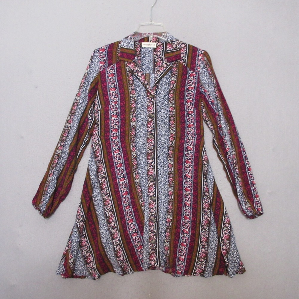 Natural Life Tunic Shirt Dress XS Floral Boho‎ Ansley Woven Empire Waist